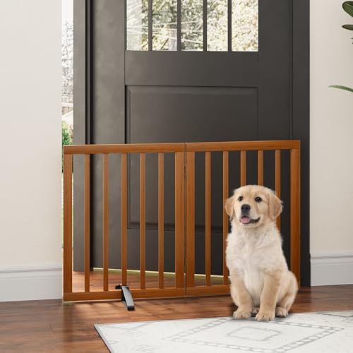 Dog Gate for Doorways, Foldable Dog Gate Indoor for Doorways Bedroom 2 Panels - Image 4