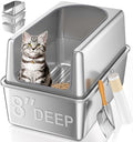 XXL All Stainless Steel Sifting Litter Box by WeLovePetsAsMuchAsYouDo