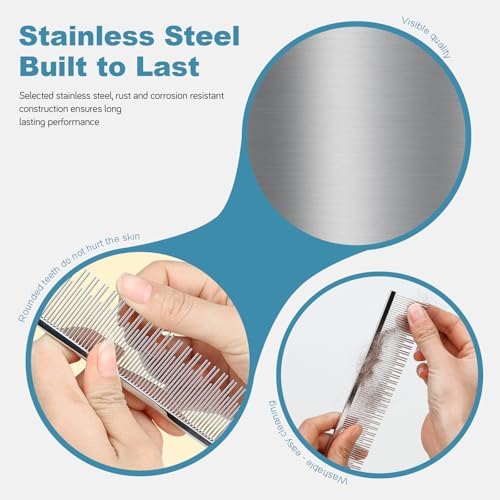 4.6 Inches Stainless Steel Pet Comb - Image 6