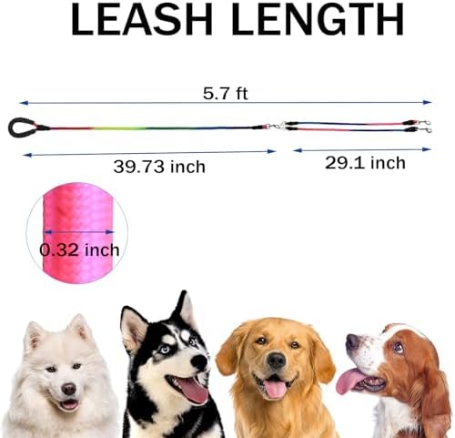 Heavy Duty 3 Dog Leash for Small Dogs No Tangle Detachable 360° Swivel Device - Image 5
