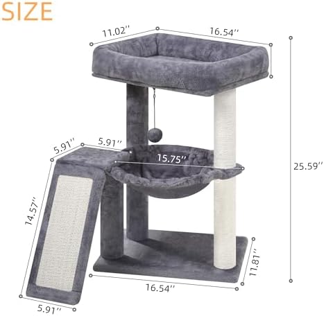 YOUPET Cat Tree with Cat Scratching Post - Image 2