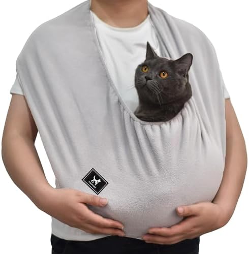 Plus Size Cat Sling, Polar Fleece Carrier by PAWPUBBY
