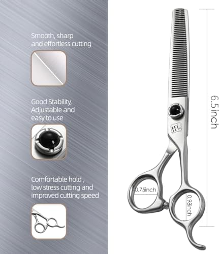 Dog Grooming Scissors: 6.5 inch Pet Blender Shears Made Of Japanese 9CR - Image 4