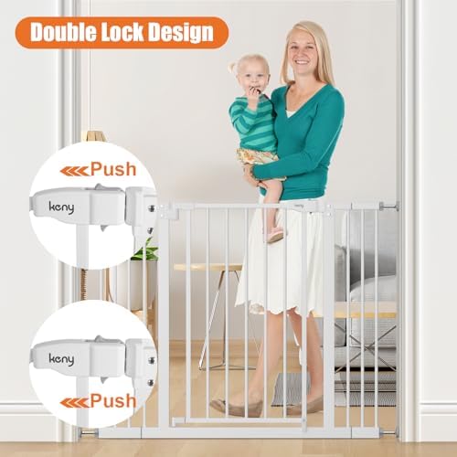 keny 29"-42.5" Baby Gate for Stairs, Auto Close Safety Dog Gate - Image 4