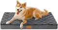 Patas Lague Orthopedic Medium Dog Bed Pet Crate Mat 30''X20'' Dark Grey by PatasLague