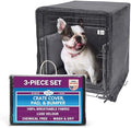 Pet Dreams 3-Piece Set Includes Dog Crate Cover, Dog Mat & Bumper Pad- Washable by PetDreams