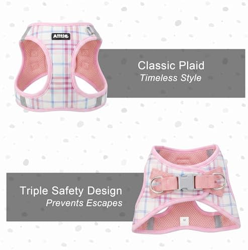 AIITLE Step in Dog Harness and Leash Set Plaid Adjustable - Image 6