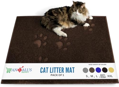 Andalus Extra Large Cat Litter Mat, Non-Slip & Easy to Clean Cat Litter Box Mat by AndalusBrand