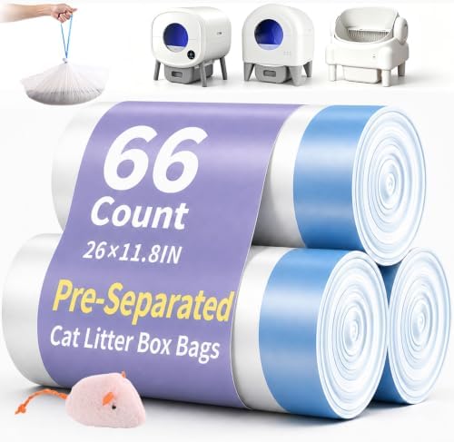 66 Count 26"x11.8" Cat Litter Box Bags Liners by KropBom