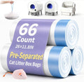 66 Count 26"x11.8" Cat Litter Box Bags Liners by KropBom