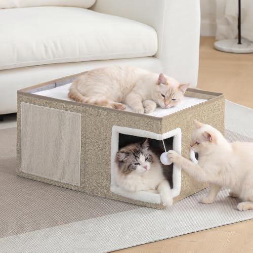 Extra-Wide Cat Houses for Indoor Cats, Large Cat Cave Bed - Image 7