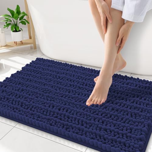 Smiry Bathroom Rugs 34X21, Extra Soft Rubber Backing Chenille Bath Mats by Smiry