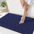 Smiry Bathroom Rugs 34X21, Extra Soft Rubber Backing Chenille Bath Mats by Smiry