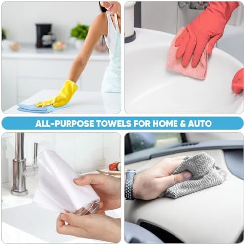 AIDEA Microfiber Cleaning Cloth 165 Sheets 3 Roll, Cleaning Rags 11×9" - Image 5
