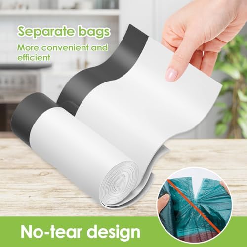 Teivio 4 Gallon Small Drawstring Trash Bags, Small Plastic Bin Liners fit 3.3 - Image 3