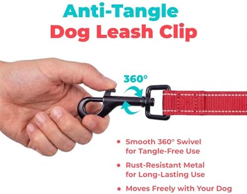 Best Pet Supplies Voyager Nylon Dog Leash - 6ft Red - Image 7