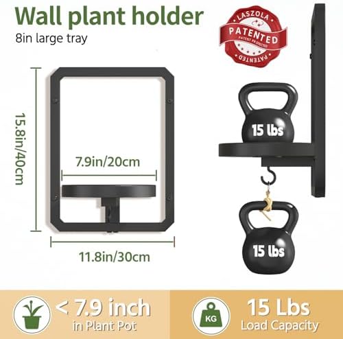 LASZOLA Plant Picture Frame Holder Shelf Wall - Image 2