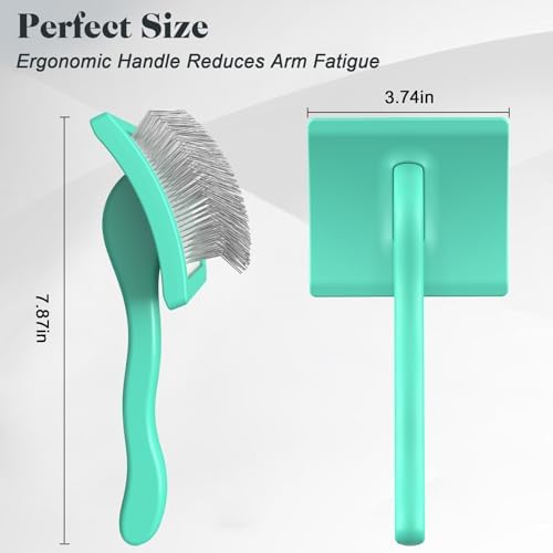 2PCS Slicker Brush for Dogs & Pet Comb, Professional Dog Grooming Brush - Image 6
