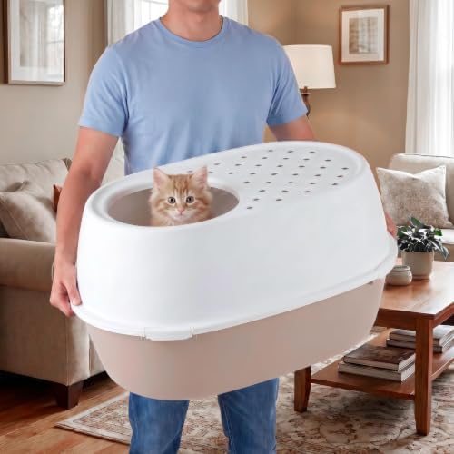 IRIS USA XX-Large Top Entry Cat Litter Box, Dog Proof - Image 4