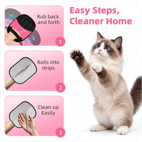 Pet Hair Removal Glove Dogs & Cats, Electrostatic Pet Hair Glove - Image 3