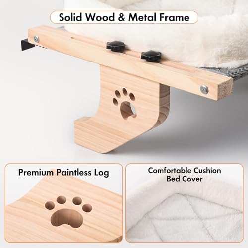 AMOSIJOY Wooden Cat Windowsill Perch - Image 6