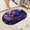 Deep Purple Gold Marble, Super Absorbent Quick-Drying Bathroom Mat Rug by ZHUZHISHAN