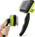 Pecute Skin Friendly Self-Cleaning Slicker Brush by pecute
