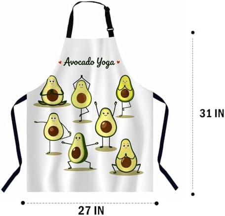 Avocado Yoga Chefs Apron, Cooking and Baking Apron - Image 2