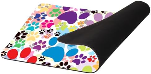 YISUMEI Colorful Dog Paw Print Bathroom Mat, Non-Slip Super Absorption Bath - Image 6