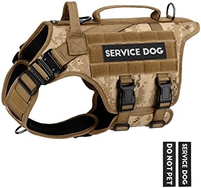 Petnanny Tactical Dog Harness Service Vest by PETNANNY