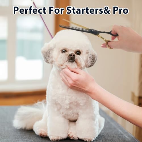 7" Dog Grooming Thinning Shears, 40Teeth V-Shape Pet Scissors, 30% Thinning - Image 7