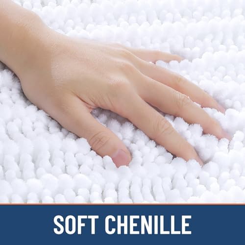 Smiry Bathroom Rugs 59X20, Extra Soft Rubber Backing Chenille Bath Mats - Image 4