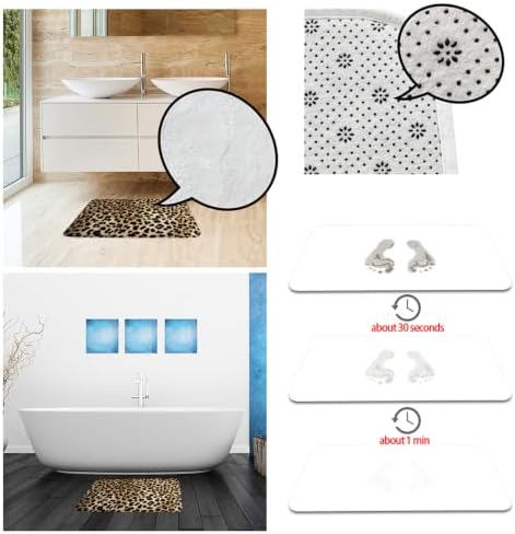 Leopard Print Bath Mat Cheetah Wild Safari Skin Powerful Animal Big Cat - Image 3