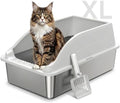 Stainless Steel Cat Litter Box, Extra Large XL Odor Free Metal Litter Box by KISENG