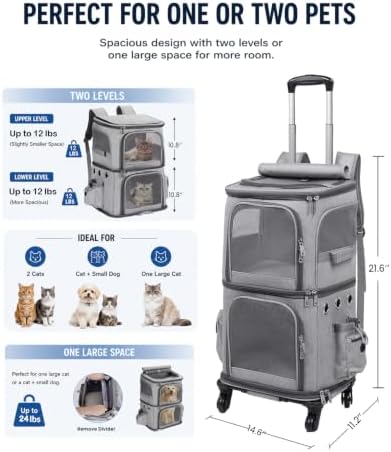 Double-Compartment Cat Carrier Backpack - Image 2