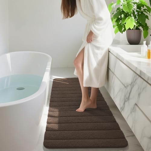 AROGAN Luxury Long Bathroom Rugs Runner 24x48 Inch Bath Rug Non Slip - Image 2