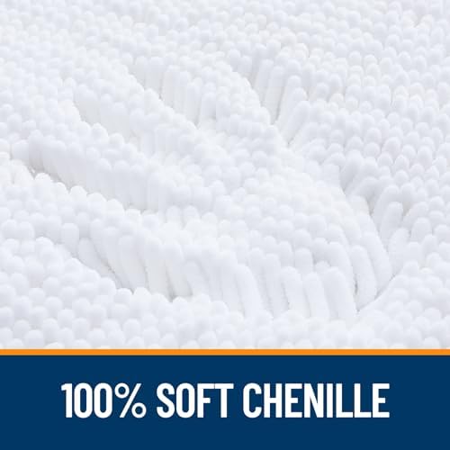 OLANLY Bathroom Rugs 36x24, Extra Soft Absorbent Chenille Bath Rugs - Image 3