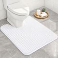 Ophanie White Toilet Rugs U-Shaped 24x20, Soft Chenille Contour Bath Mat by Ophanie