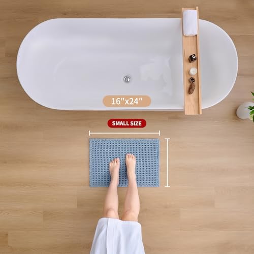 ILANGO Upgraded Waffle Bath Rug 16x24, Super Absorbent Non Slip Bath Mat - Image 3