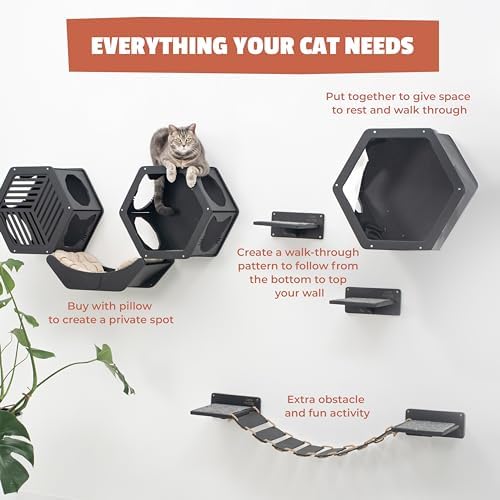 Wall Cat Shelves Wood Cat Wall Shelves Furniture - Image 5