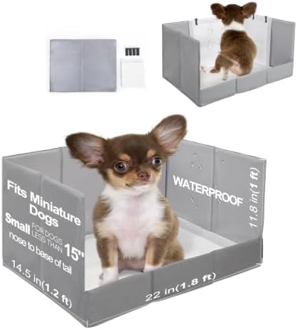 HQ4US 4LEGS Dog Litter Box Indoor High Walls, Puppy Pee Pad Holder Foldable by HQ4US4LEGS