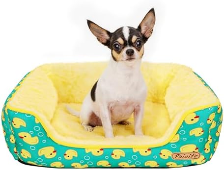 Rectangle Washable Dog Bed for Large, Medium & Small Dogs – Soft Calming Puppy by Paiaite