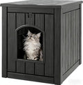 Cat Litter Box Enclosure, Plastic Outdoor Cat House Weatherproof by WTFGO