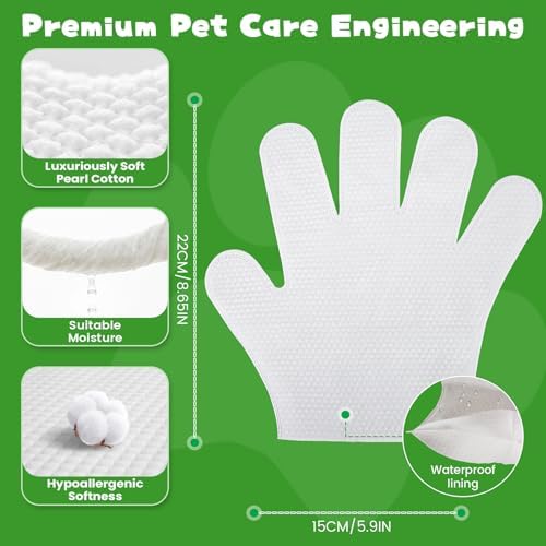 Pet Glove Wipes for Dogs & cat, Pet Cleaning Gloves Individual Packing - Image 6