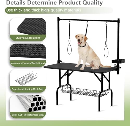 47"Professional Dog Pet Grooming Table Adjustable Heavy Duty Portable w/Arm & - Image 4