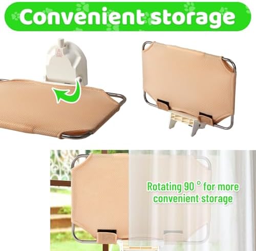 Foldable Cat Window Perch for RV, Heavy Duty Mesh Hammock for Indoor - Image 5