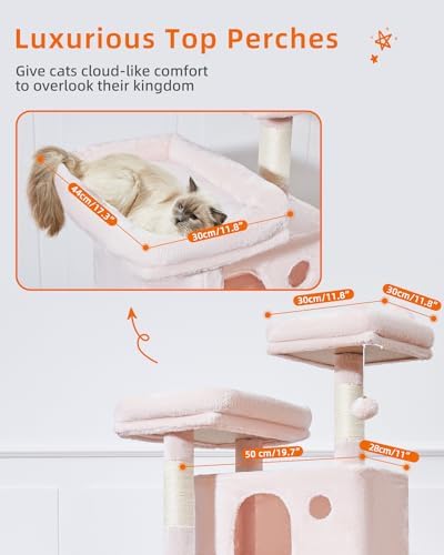 Taoqimiao Sturdy Cat Tree, 58In Cat Tower - Image 7