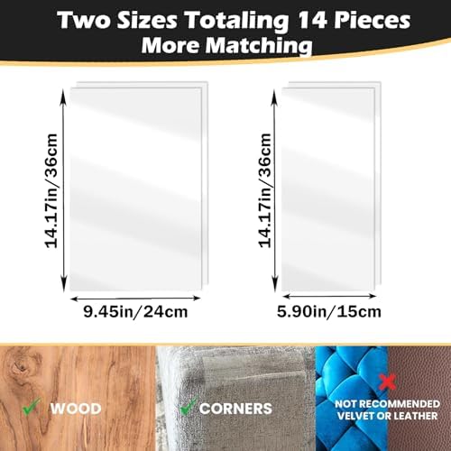 Cat Scratch Furniture Protector 14Pack Clear Anti Cat Scratch Protector - Image 2