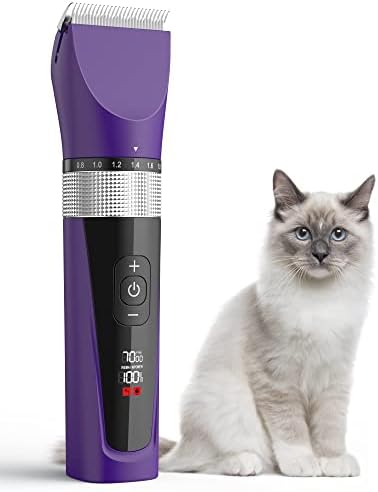 oneisall Cat Clippers for Matted Hair, 5-Speed Quiet Cat Grooming kit by oneisall
