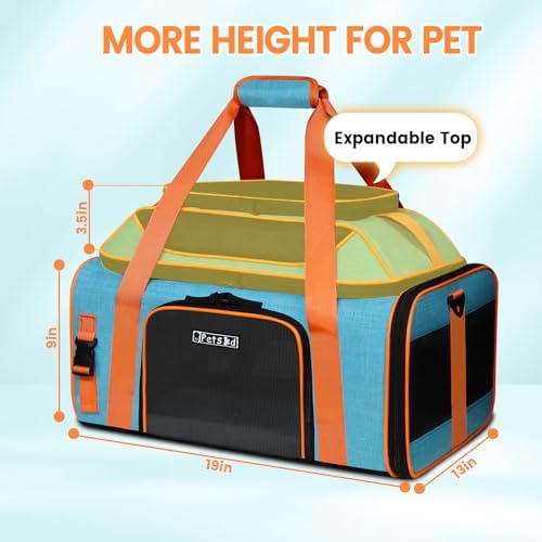 Petskd Top-Expandable Pet Carrier 19"x13"x9" Airline Approved - Image 3